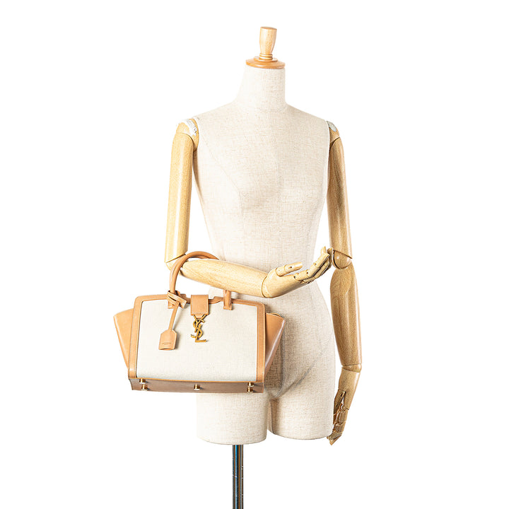 Baby Raffia Monogram Downtown Cabas Satchel Brown - Gaby Paris