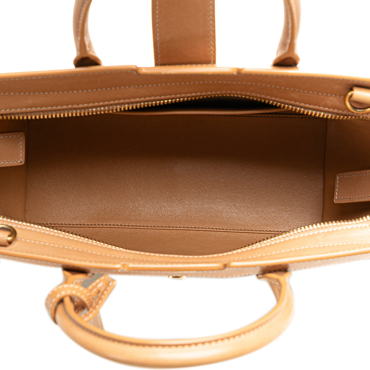 Baby Raffia Monogram Downtown Cabas Satchel Brown - Gaby Paris