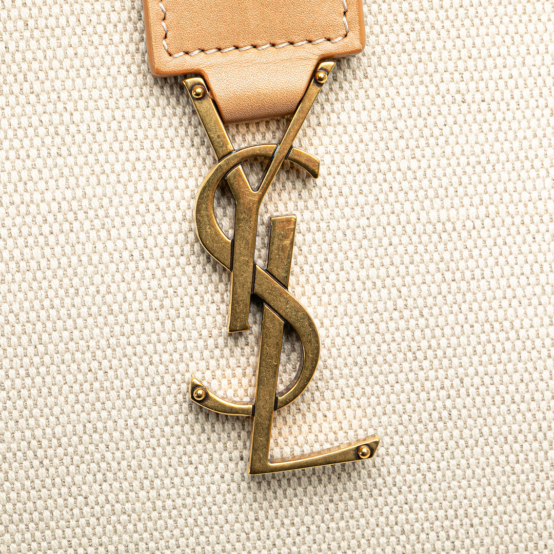 Baby Raffia Monogram Downtown Cabas Satchel Brown - Gaby Paris