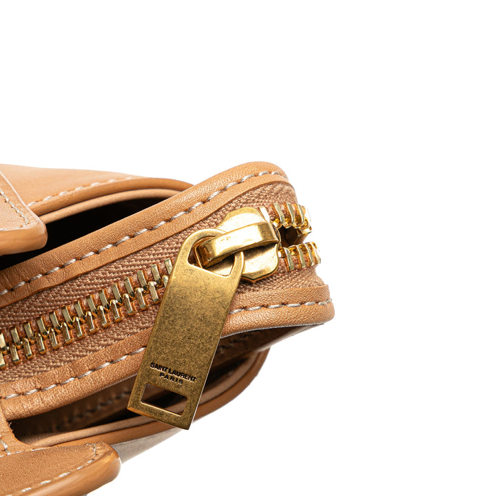 Baby Raffia Monogram Downtown Cabas Satchel Brown - Gaby Paris
