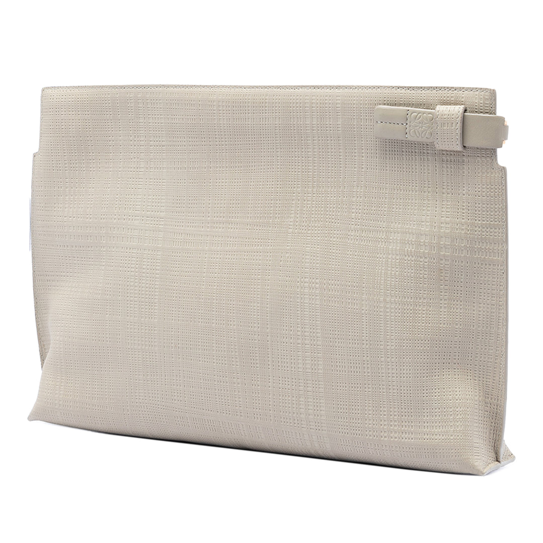 LOEWE Large Lin embossé Cuir de veau Anagram T Pochette