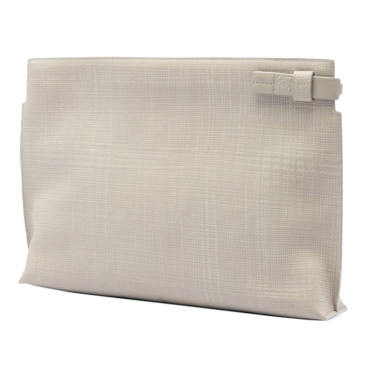 LOEWE Large Lin embossé Cuir de veau Anagram T Pochette