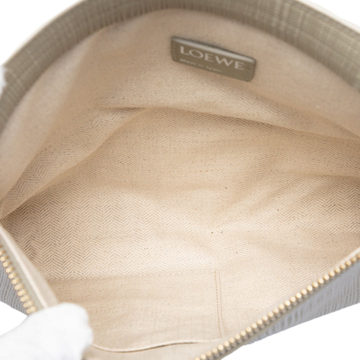 LOEWE Large Lin embossé Cuir de veau Anagram T Pochette