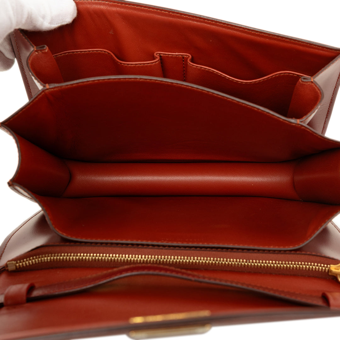 Classic Boîte Moyen Cuir de veau Rouge