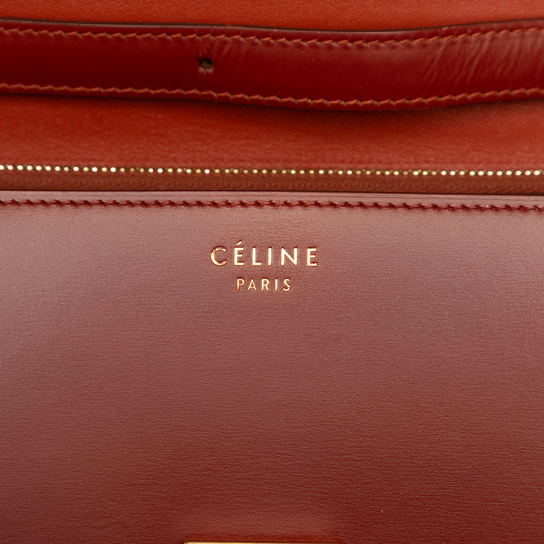 Classic Boîte Moyen Cuir de veau Rouge