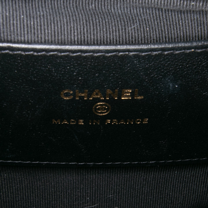 Chanel CC Matelassé Cuir d’agneau Half Moon anse supérieure à rabat