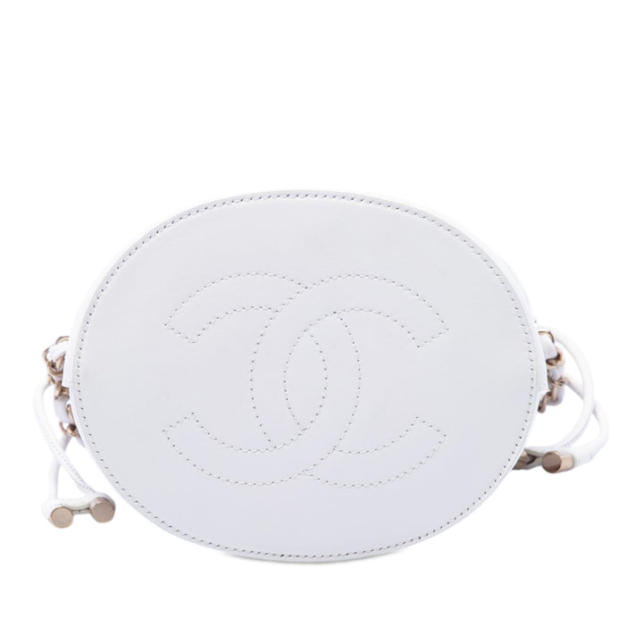 Chanel Cuir d’agneau Sea Through Drawstring Bucket Sac