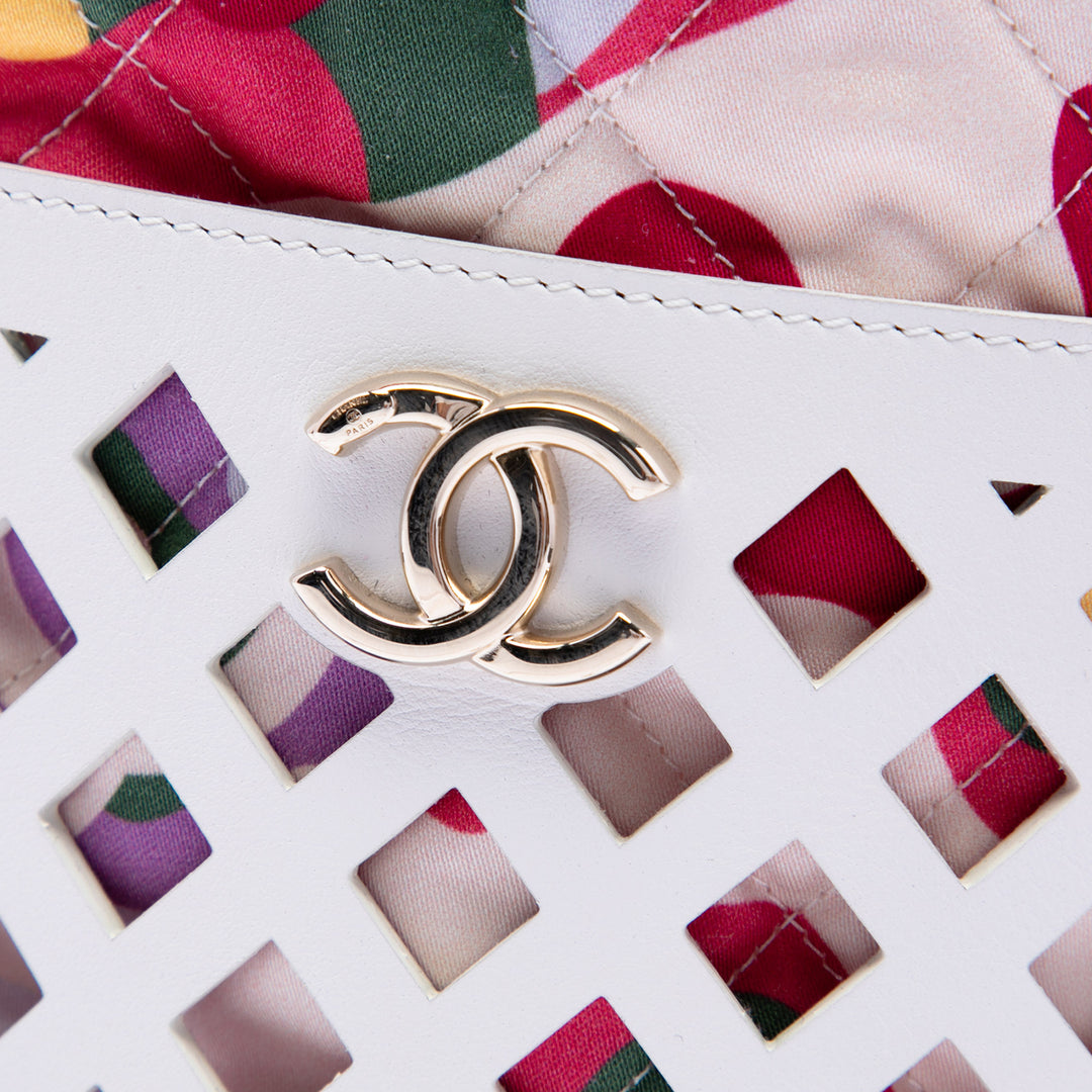 Chanel Cuir d’agneau Sea Through Drawstring Bucket Sac