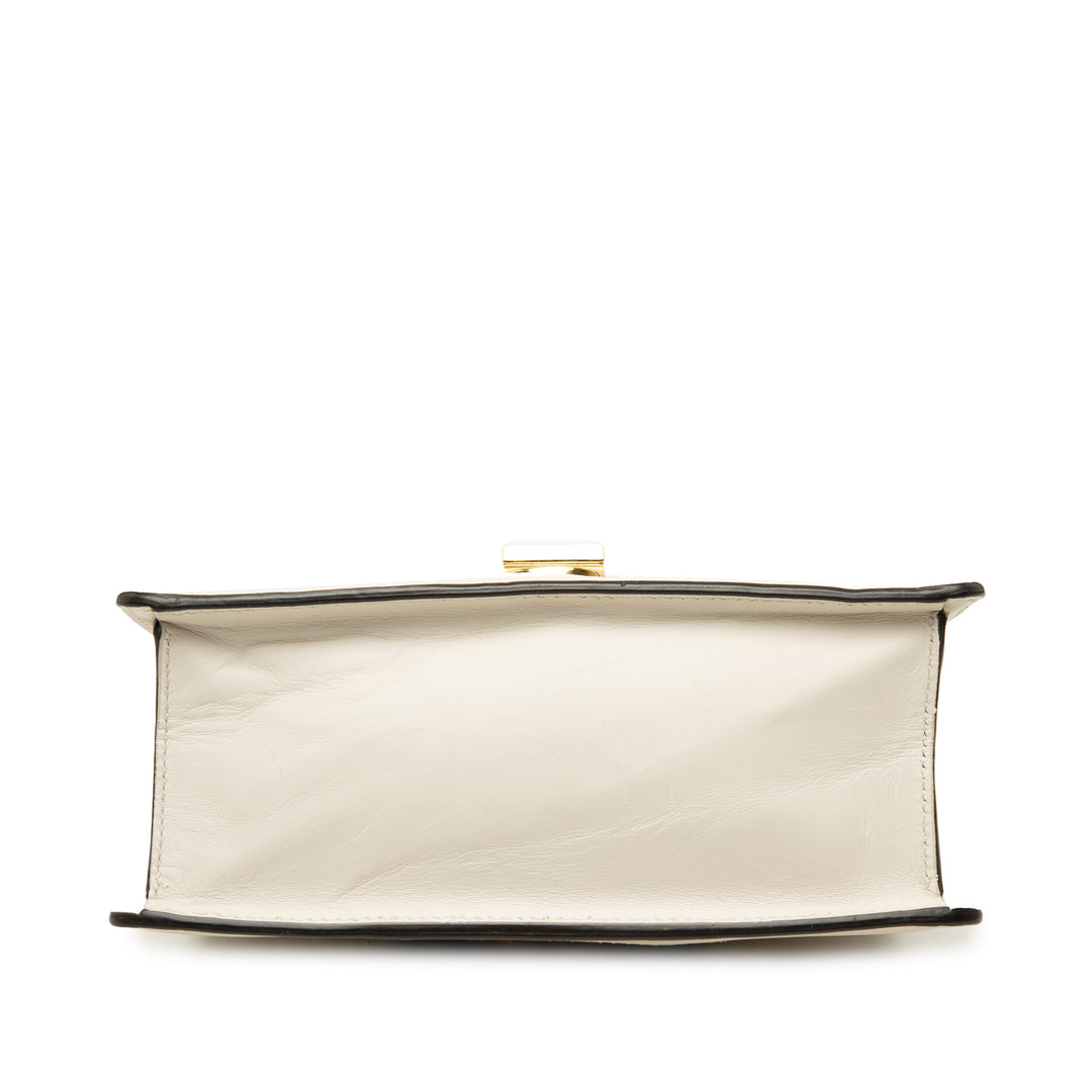 Gucci Web Sylvie sac à Mini Cuir de veau Blanc – vue 3 – GABY PARIS
