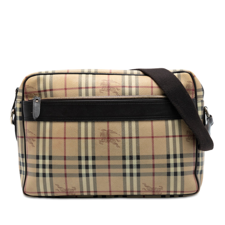Burberry Haymarket Check Coated Toile Messenger Sac