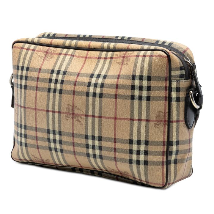 Burberry Haymarket Check Coated Toile Messenger Sac