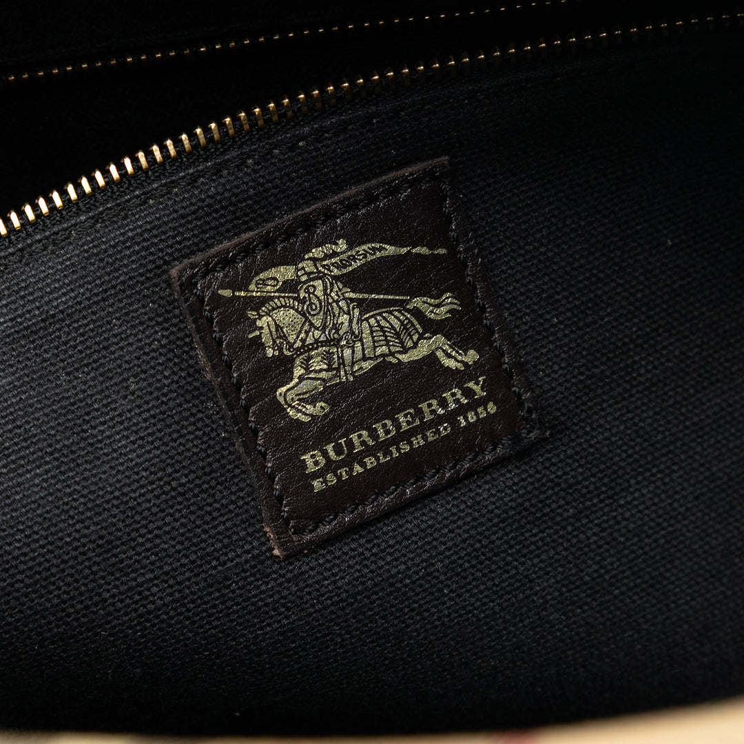 Burberry Haymarket Check Coated Toile Messenger Sac