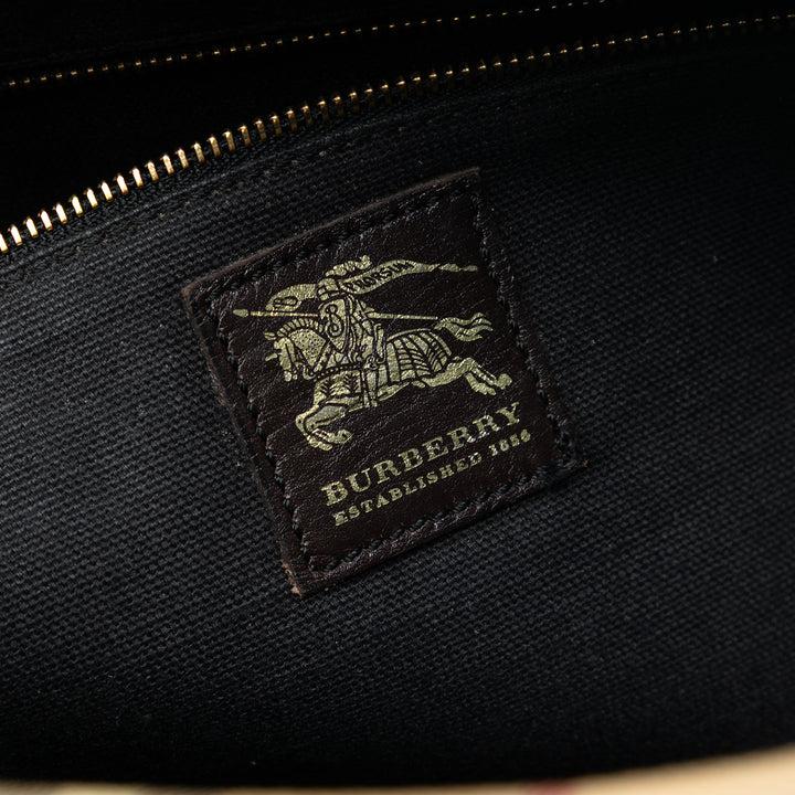 Burberry Haymarket Check Coated Toile Messenger Sac