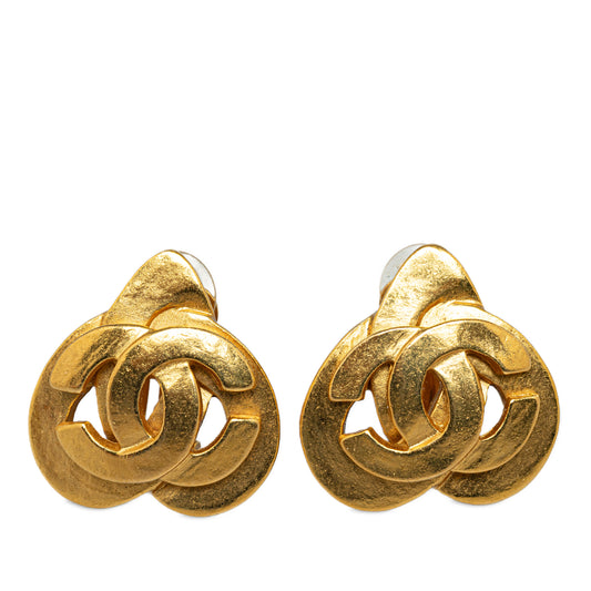 CC Heart Clip On Earrings Gold - Gaby Paris