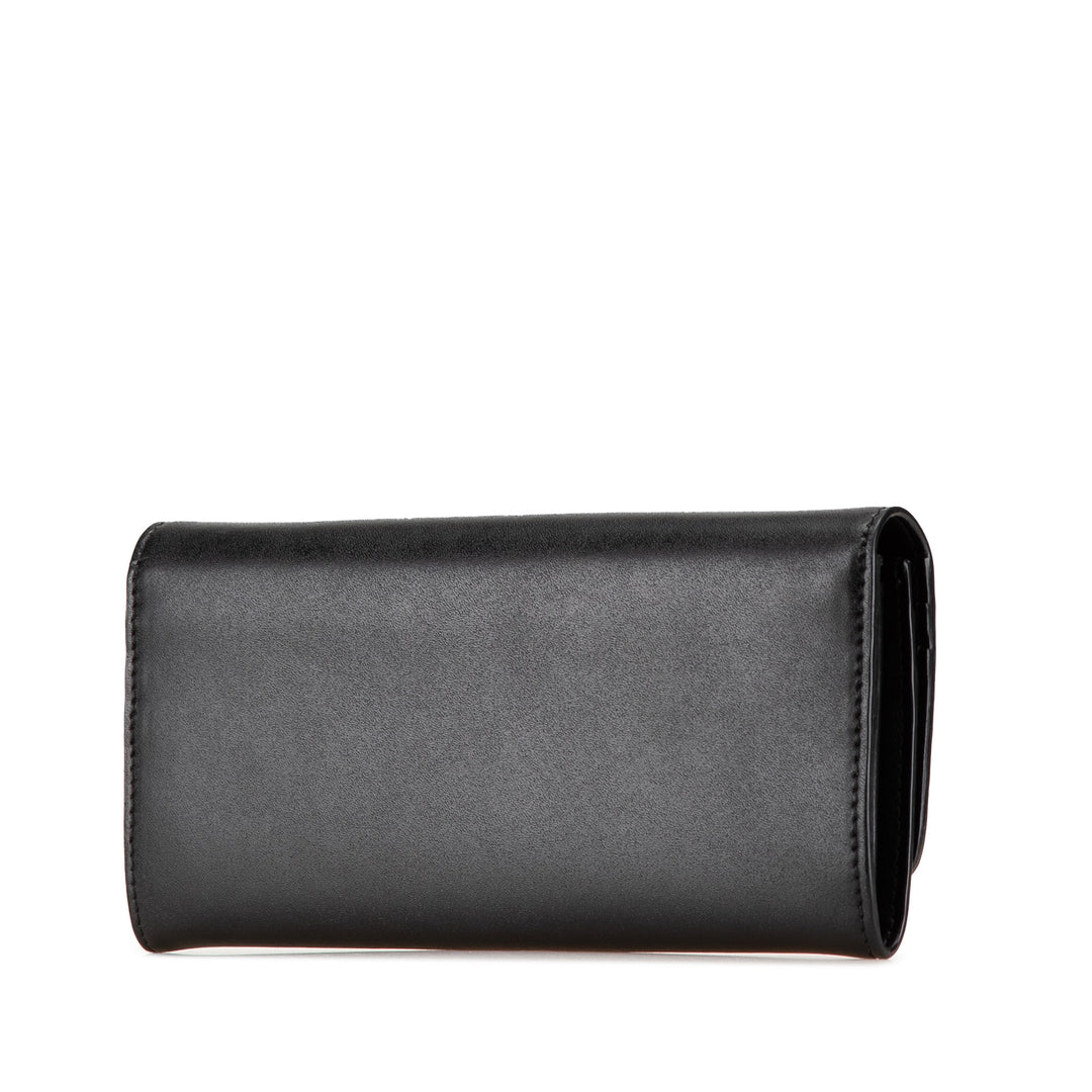 Studded Leather Wallet on Chain Black - Gaby Paris