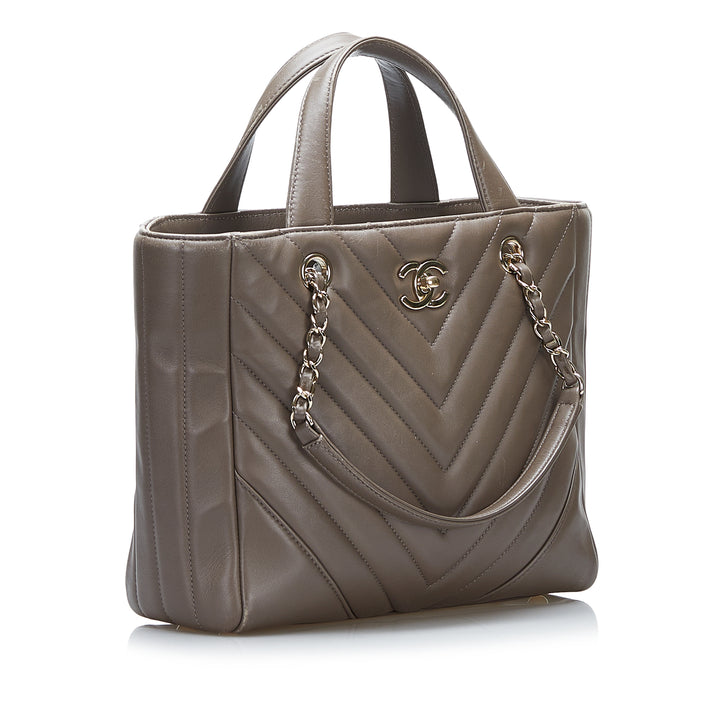 CC Chevron Satchel Brown - Gaby Paris