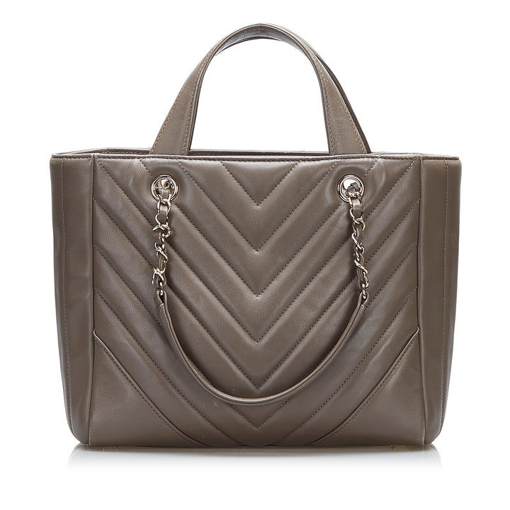 CC Chevron Satchel Brown - Gaby Paris