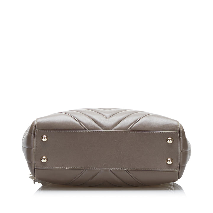 CC Chevron Satchel Brown - Gaby Paris