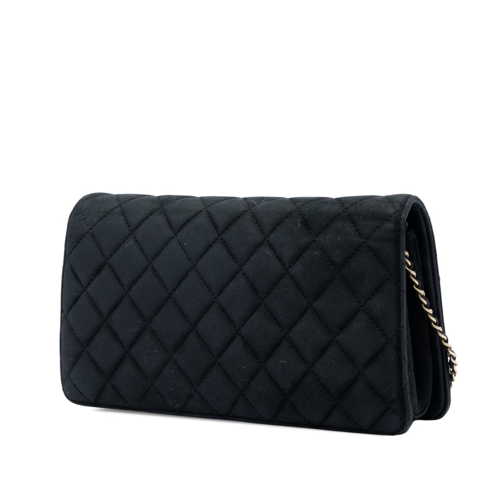 Chanel Matelassé Perles fantaisie And Cristal CC Chaîne à rabat Noir – vue 2 – GABY PARIS