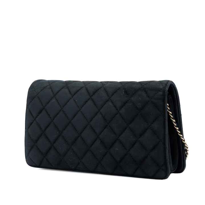 Chanel Matelassé Perles fantaisie And Cristal CC Chaîne à rabat Noir – vue 2 – GABY PARIS