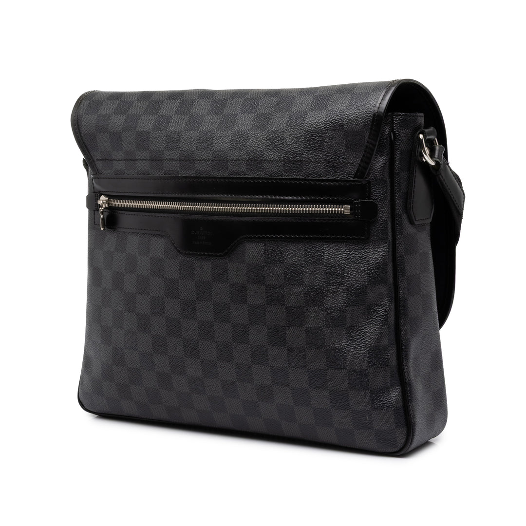 Louis Vuitton Sac bandoulière Daniel Damier Graphite MM Noir – vue 2 – GABY PARIS