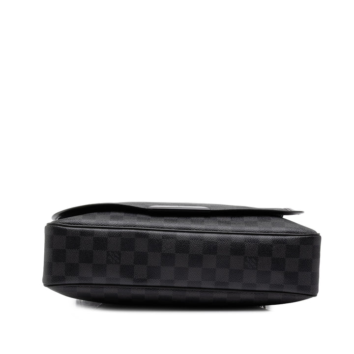 Louis Vuitton Sac bandoulière Daniel Damier Graphite MM Noir – vue 3 – GABY PARIS