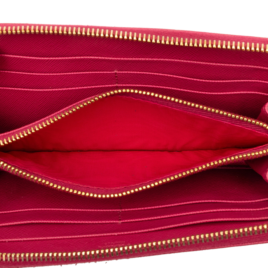 Prada Saffiano Portefeuille long zippé