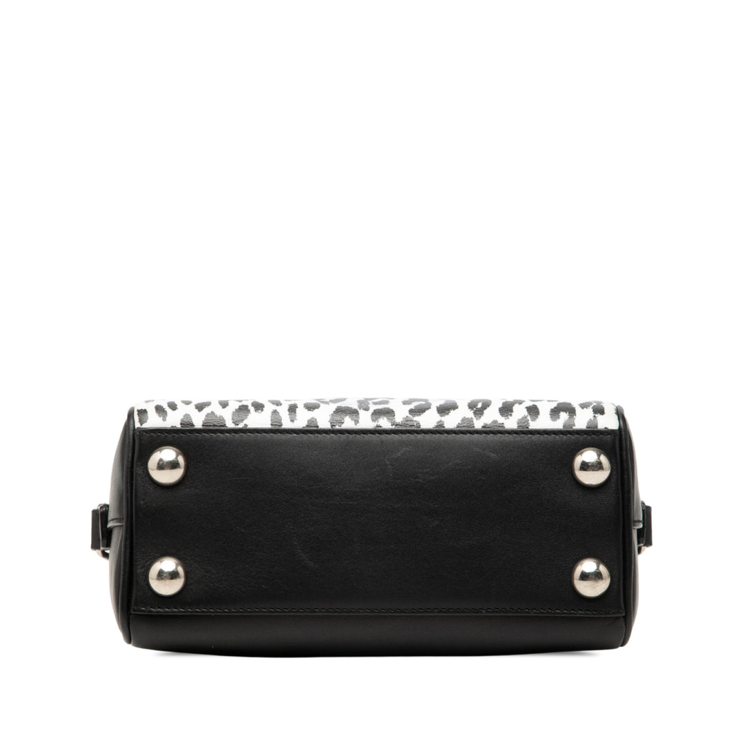 Saint Laurent Leopard Imprimé Classic Duffle Sac Toy Noir