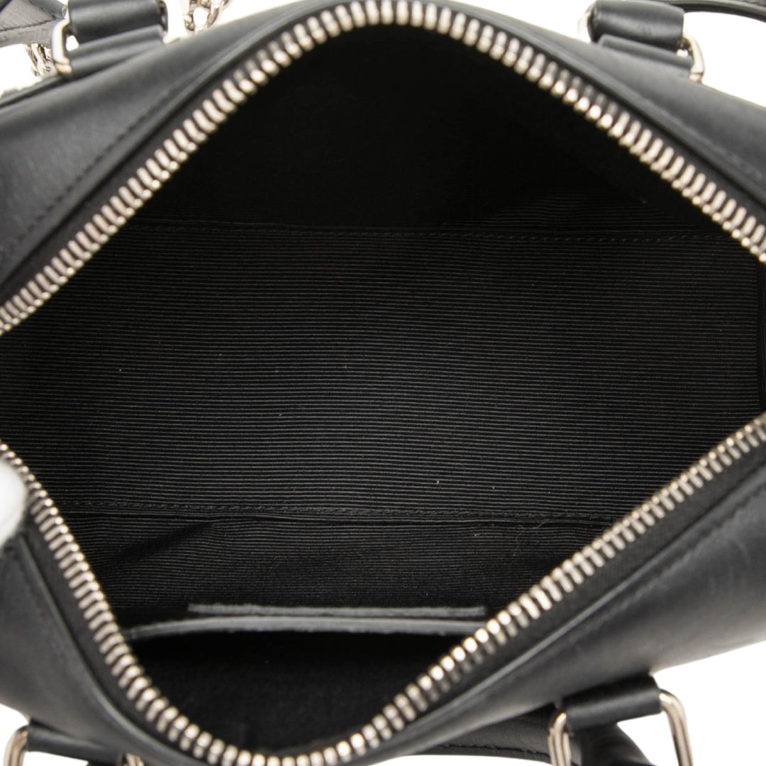 Saint Laurent Leopard Imprimé Classic Duffle Sac Toy Noir