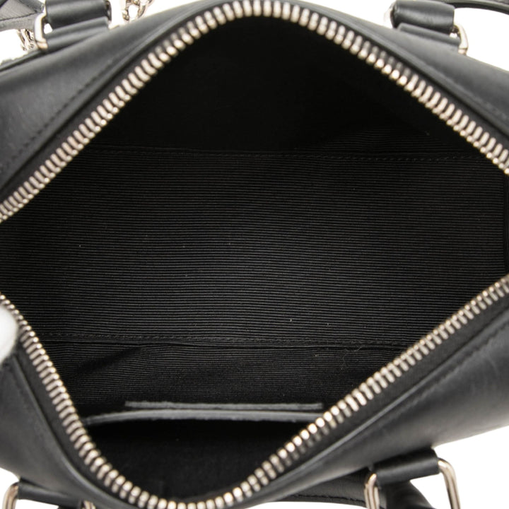 Saint Laurent Leopard Imprimé Classic Duffle Sac Toy Noir