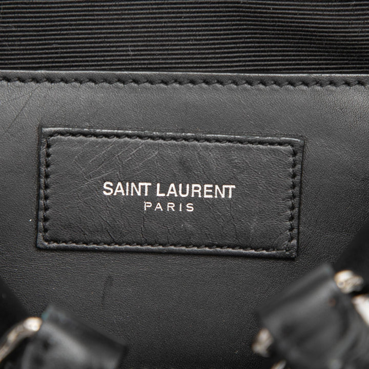 Saint Laurent Leopard Imprimé Classic Duffle Sac Toy Noir