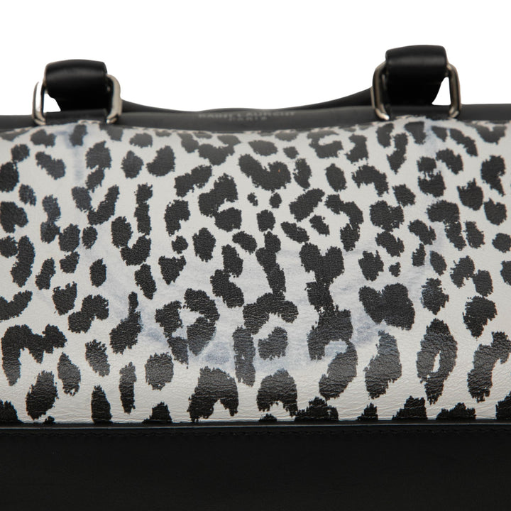 Saint Laurent Leopard Imprimé Classic Duffle Sac Toy Noir