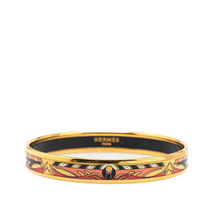 Narrow Cloisonne Enamel Bangle 62 Black - Gaby Paris