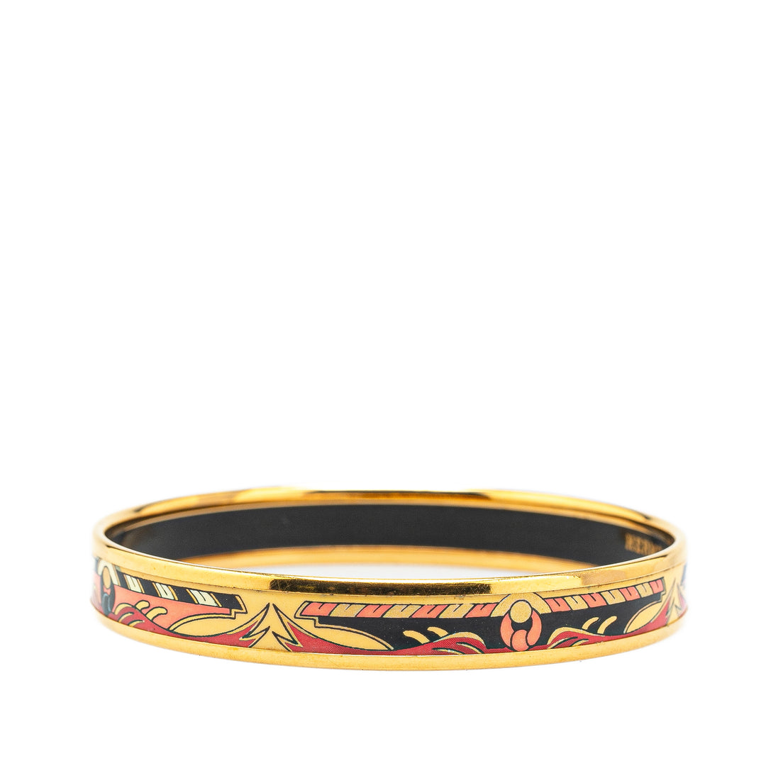 Narrow Cloisonne Enamel Bangle 62 Black - Gaby Paris