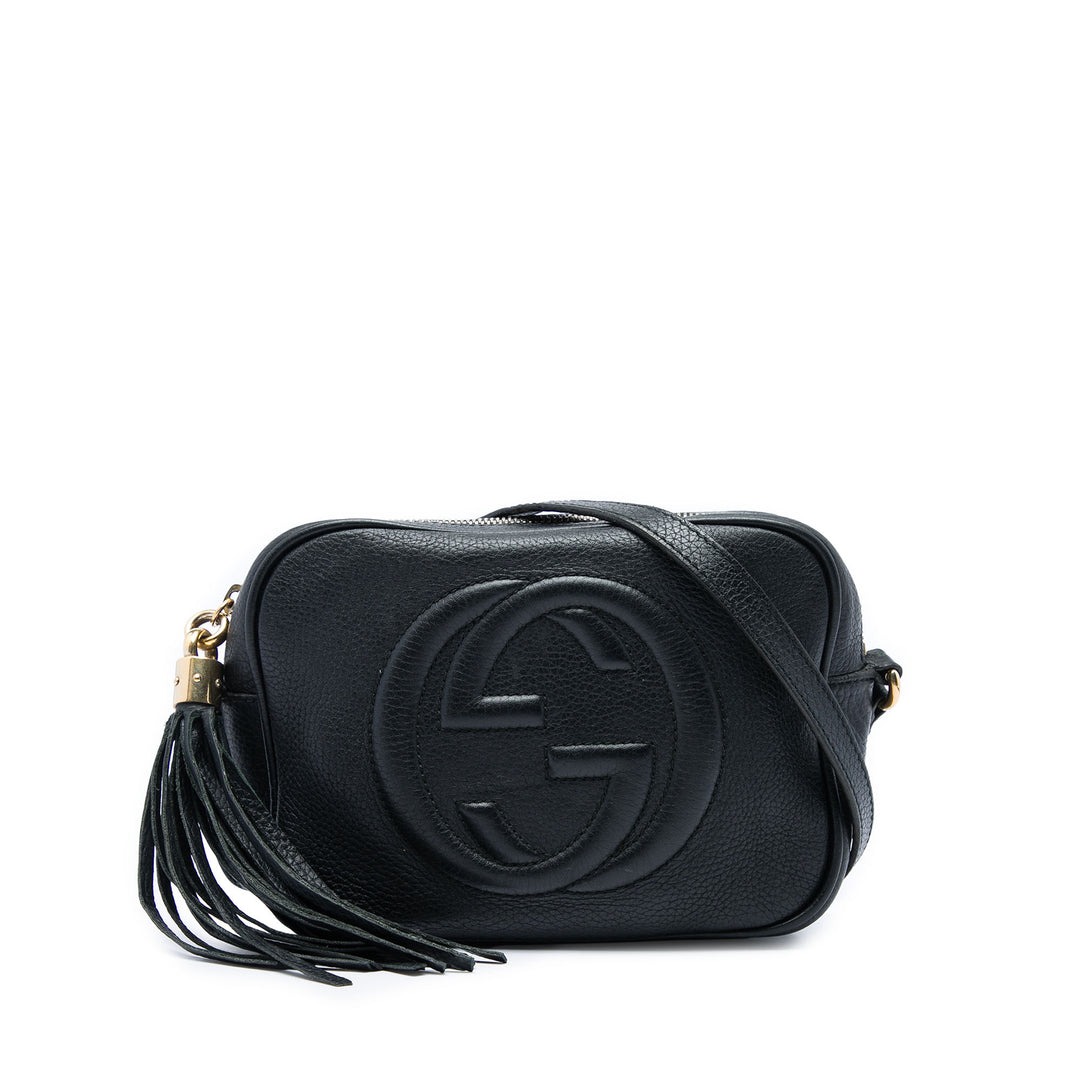 Gucci Sac bandoulière Soho Disco Cuir de veau Noir – vue principale – GABY PARIS