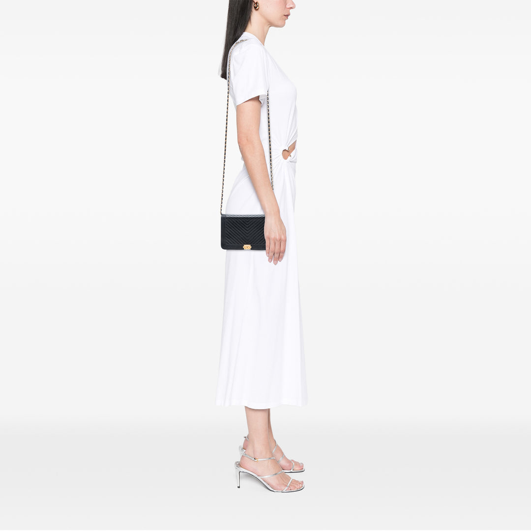 Chanel Chevron Caviar Boy Wallet on Chain