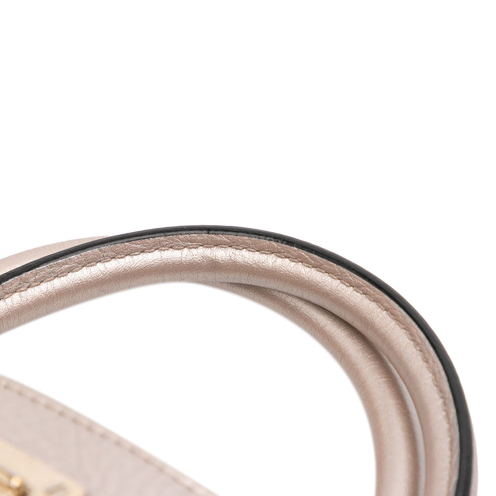 Mini Grained Calfskin Diorever Satchel Silver - Gaby Paris