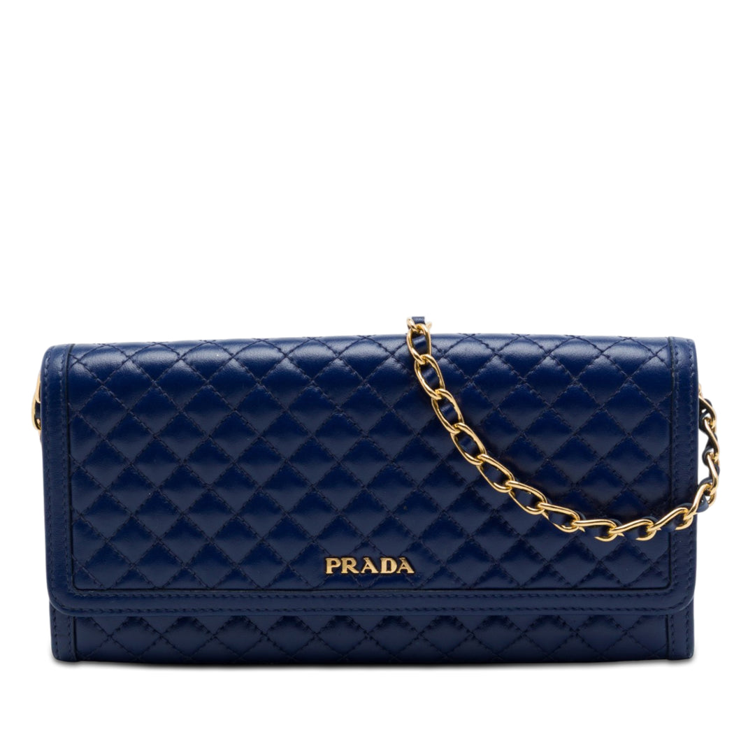 Prada Matelassé Nappa Wallet on Chain