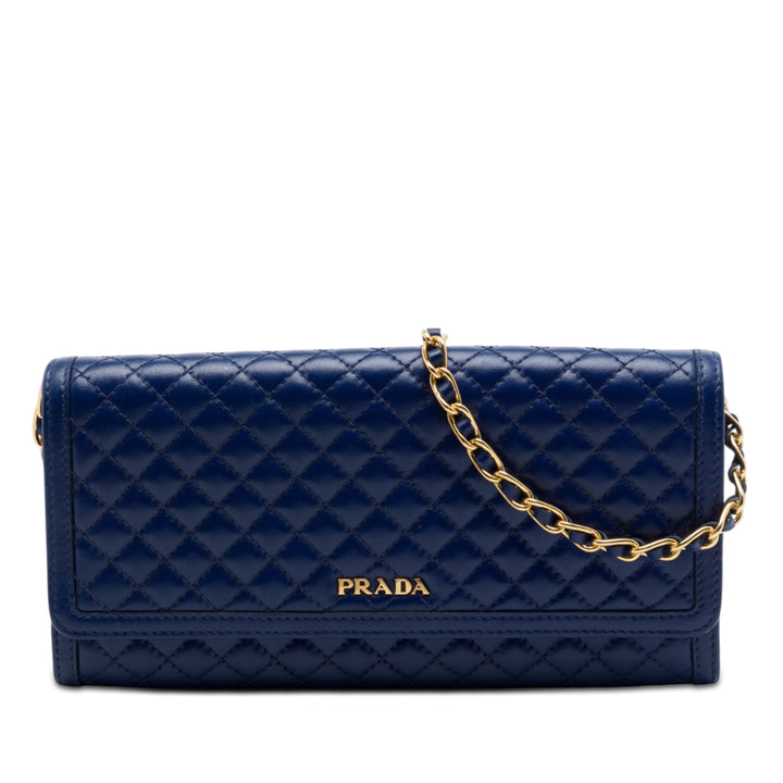 Prada Matelassé Nappa Wallet on Chain