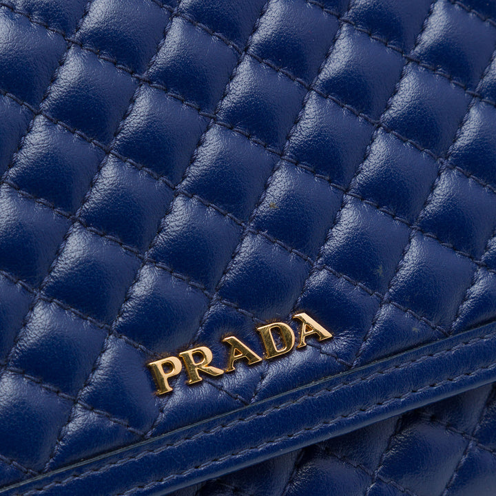 Prada Matelassé Nappa Wallet on Chain