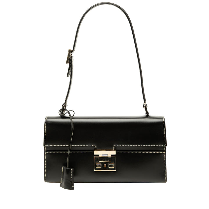 Lady Lock Sac Cuir de veau Noir