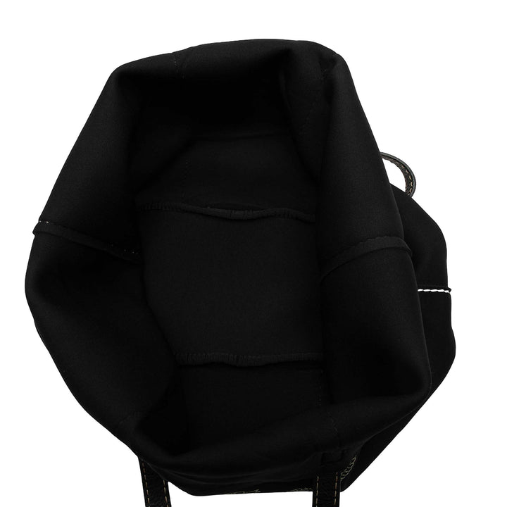 Prada Cabas Neoprene Logo Noir – vue 4 – GABY PARIS