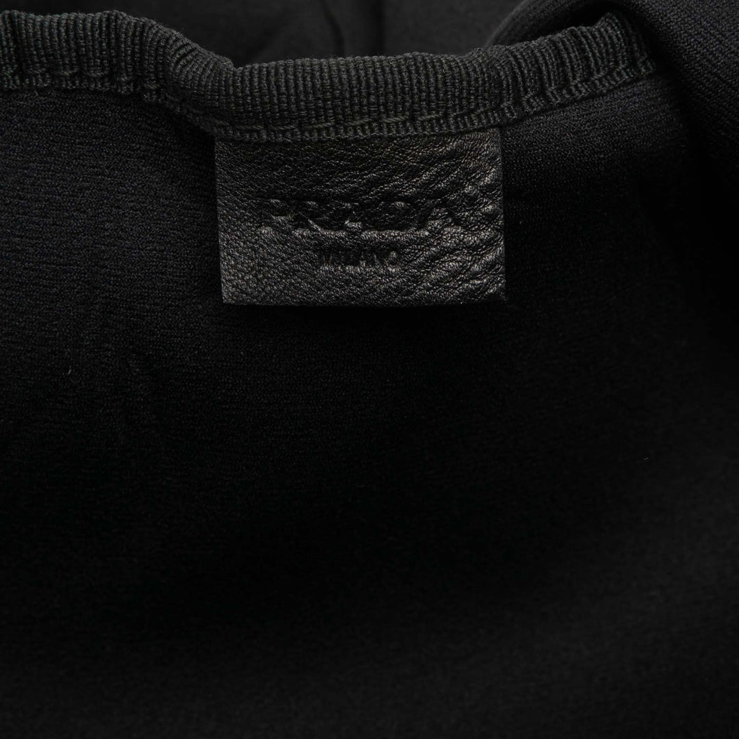 Prada Cabas Neoprene Logo Noir – vue 5 – GABY PARIS