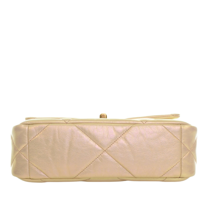 Irisé 19 à rabat Moyen Cuir d'agneau Beige