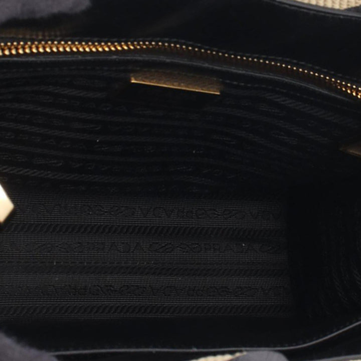 Prada Small Toile Symbole Triangolo Sac