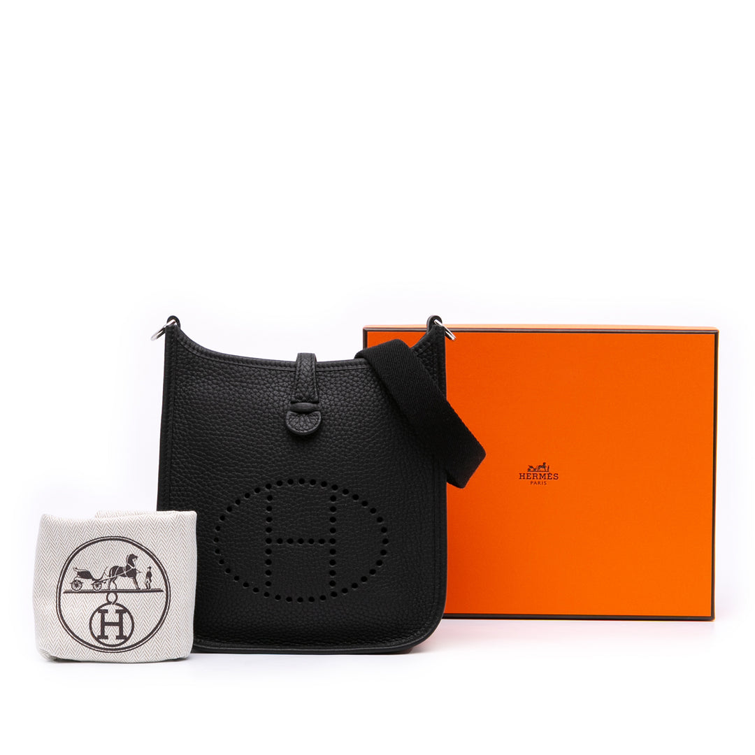 Hermès Clemence Evelyne TPM Noir – GABY PARIS Authentique