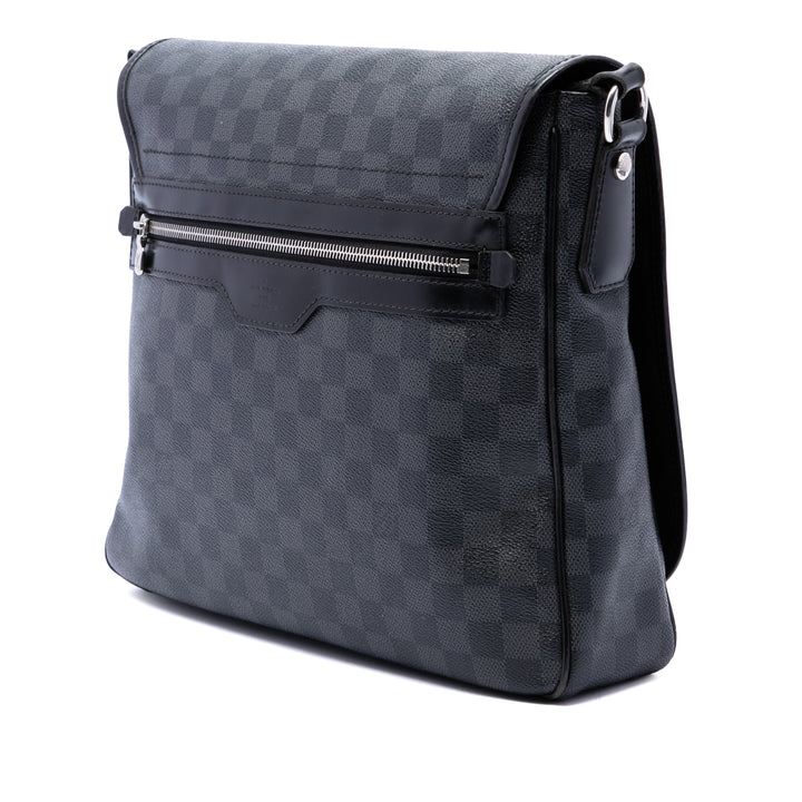 Louis Vuitton Sac bandoulière Daniel Damier Graphite MM Noir – vue 2 – GABY PARIS