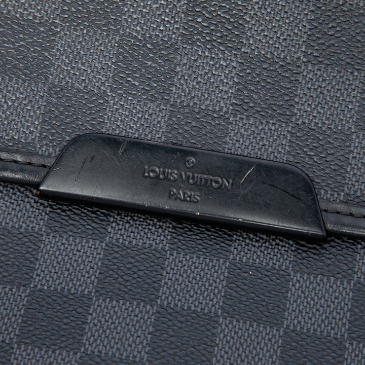 Louis Vuitton Sac bandoulière Daniel Damier Graphite MM Noir – vue 5 – GABY PARIS