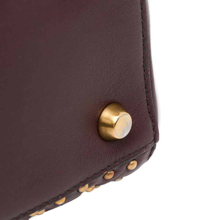 Medium Lambskin Cannage Studded Supple Lady Dior Red - Gaby Paris