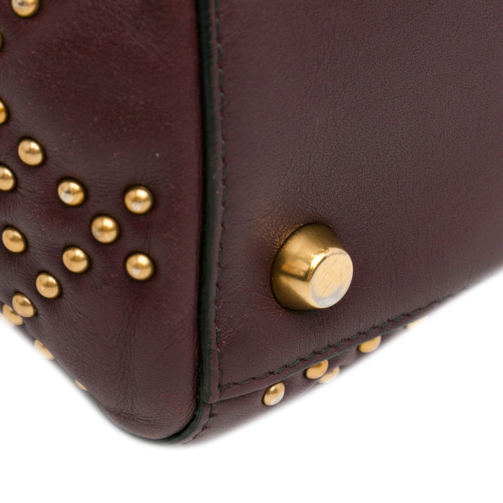 Medium Lambskin Cannage Studded Supple Lady Dior Red - Gaby Paris